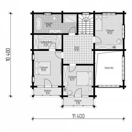 План второго этажа