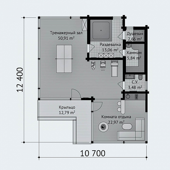 План первого этажа <b>112м²</b>