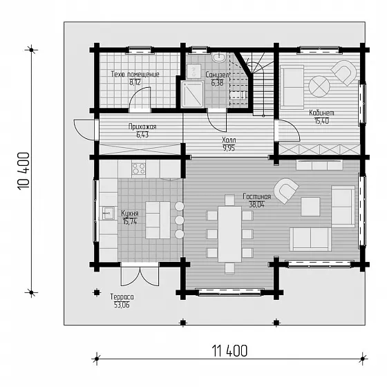 План первого этажа