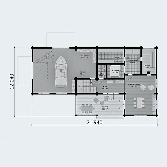 План первого этажа <b>207м²</b>