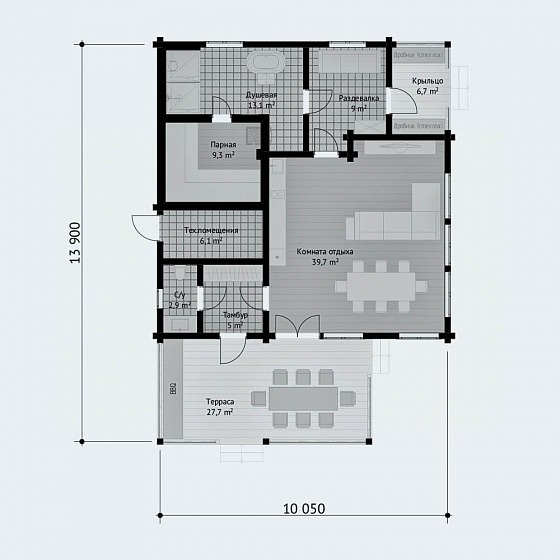 План первого этажа <b>120м²</b>