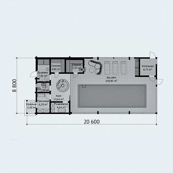 План первого этажа <b>160м²</b>