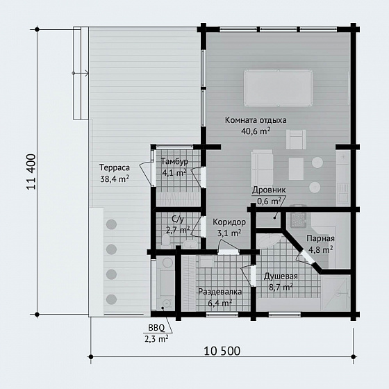 План первого этажа <b>112м²</b>