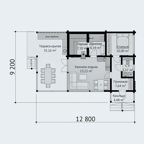 План первого этажа <b>93м²</b>