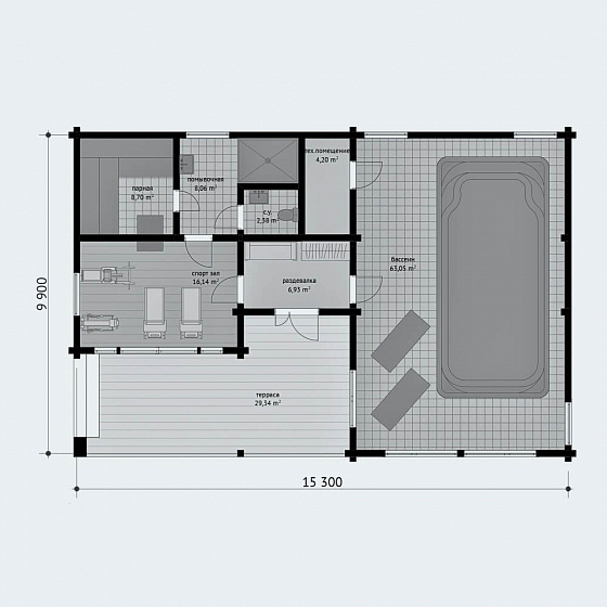 План первого этажа <b>138м²</b>